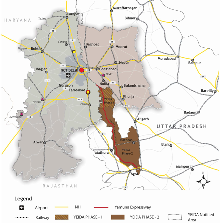 image of districts have been notified under Yeida